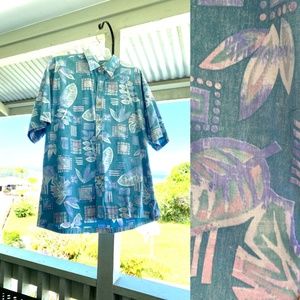 Cooke Street Honolulu Aloha Shirt, Pastel Tropical Design
